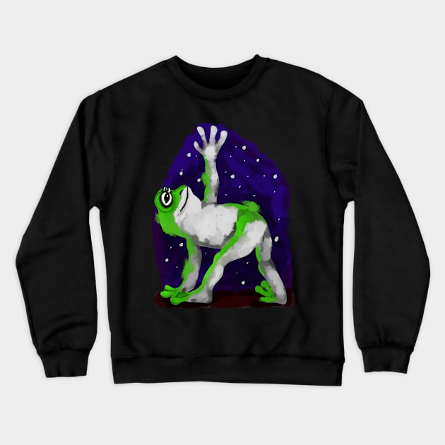 Yoga frog Crewneck Sweatshirt by Antiope